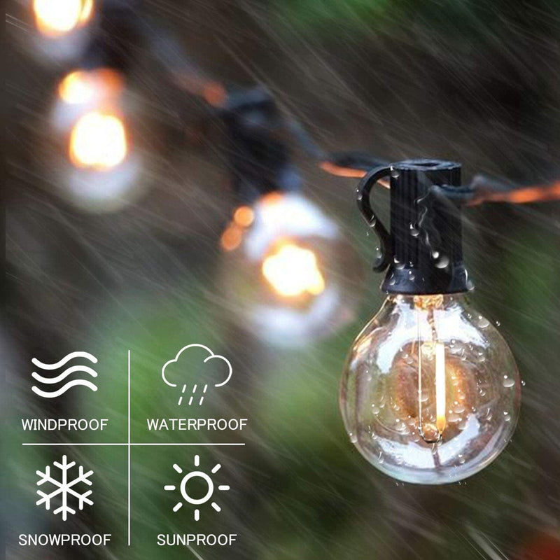 SUNTHIN Globe Outdoor String Lights, 27FT Patio Lights with 14 G40 Shatterproof LED Bulbs(1 Spare), Waterproof Hanging Lights String for outside Backyard, Porch, Deck, Party, Garden Home & Garden > Lighting > Light Ropes & Strings SUNTHIN   