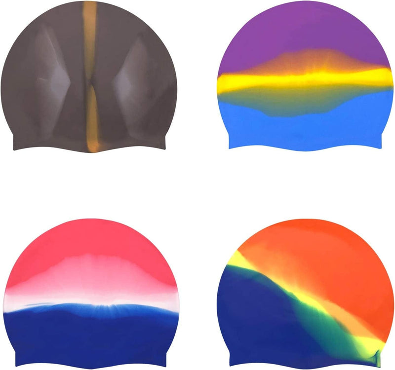 SUNTRADE Silicone Adult Swim Cap,Flexible Unisex Waterproof Swimming Cap,Great for Short and Long Hair Sporting Goods > Outdoor Recreation > Boating & Water Sports > Swimming > Swim Caps SUNTRADE   