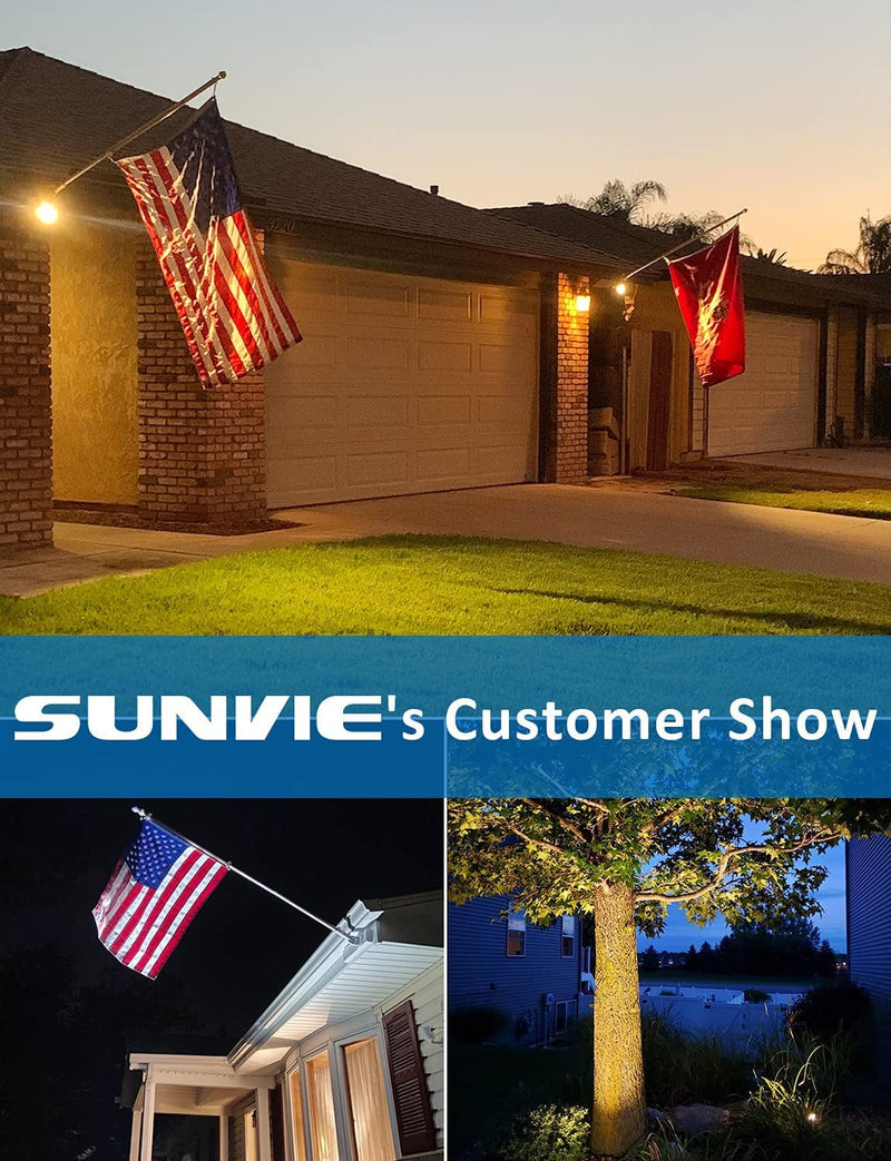 SUNVIE 20W Outdoor LED Spotlight with Photocell Sensor 120V Waterproof Dusk to Dawn Landscape Lighting 3000K Warm White Spot Lights Outdoor for Yard Flag Tree Garden Decor 6 FT Cord with US 3-Plug In Home & Garden > Lighting > Flood & Spot Lights SUNVIE   