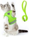 Supet Cat Harness and Leash Set for Walking Cat and Small Dog Harness Soft Mesh Puppy Harness Adjustable Cat Vest Harness with Reflective Strap Comfort Fit for Pet Kitten Puppy Rabbit Animals & Pet Supplies > Pet Supplies > Cat Supplies > Cat Apparel Supet Green Small (Chest: 11" - 13") 