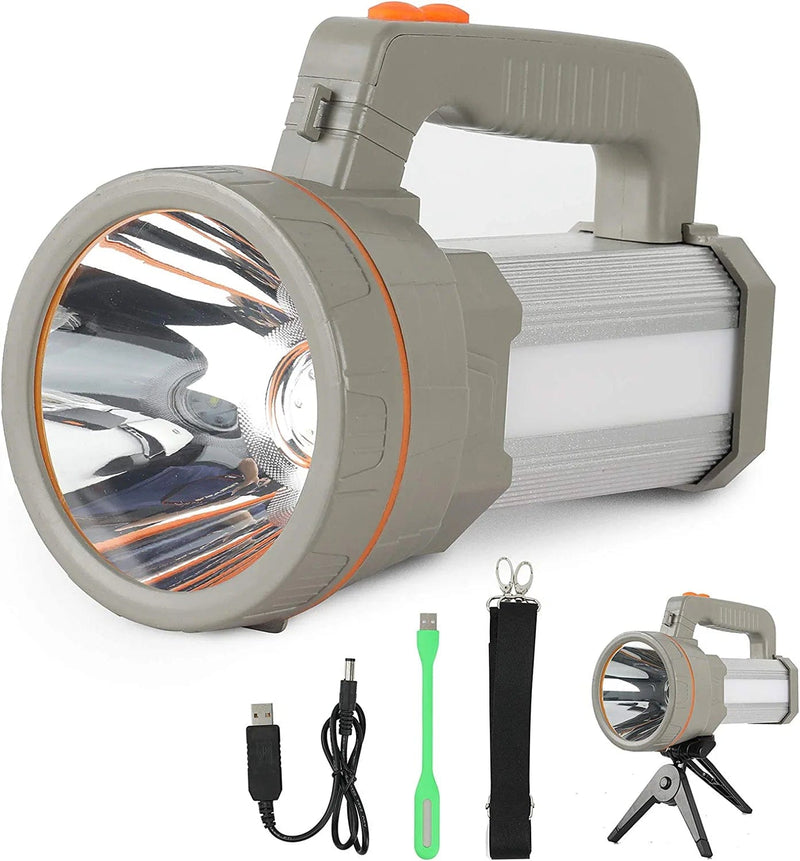 SUPGLAZ LED Rechargeable Spotlight with High Lumens Suitable Surival Kits for Hurricance Emergency Light for Storm Outages Portable Laterns Home & Garden > Lighting > Flood & Spot Lights SUPGLAZ Silver  