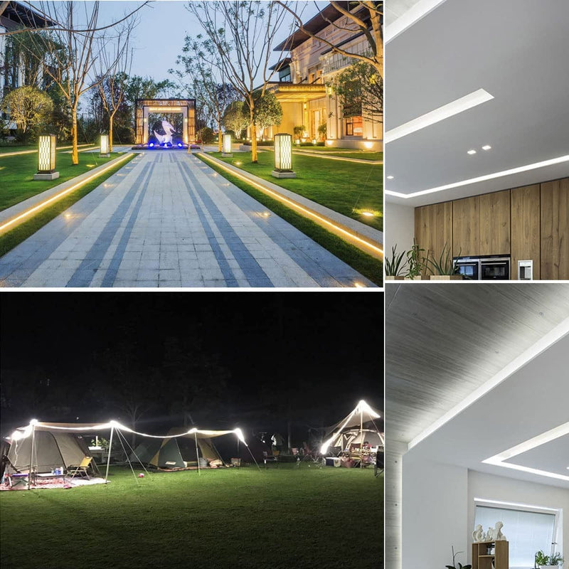 SUYOOULIN LED Strip Lights, 164Ft/50M Super Bright 50000LM 5050 60 Leds/M LED Light Strips, High Voltage AC110V-130V Waterpoof IP68 LED Home Garden Outdoor Decoration(Daylight White 6500K) Home & Garden > Pool & Spa > Pool & Spa Accessories SUYOOULIN   