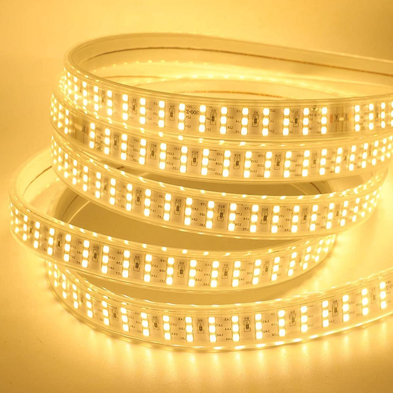 SUYOOULIN LED Strip Lights, 6.6Ft/2M Super Bright 14000LM 2835 264 Leds/M LED Flexible Lights Strip US Plug, High Voltage AC110V-130V Waterpoof for Home Garden Outdoor Decor(Warm White 3500K) Home & Garden > Pool & Spa > Pool & Spa Accessories SUYOOULIN   