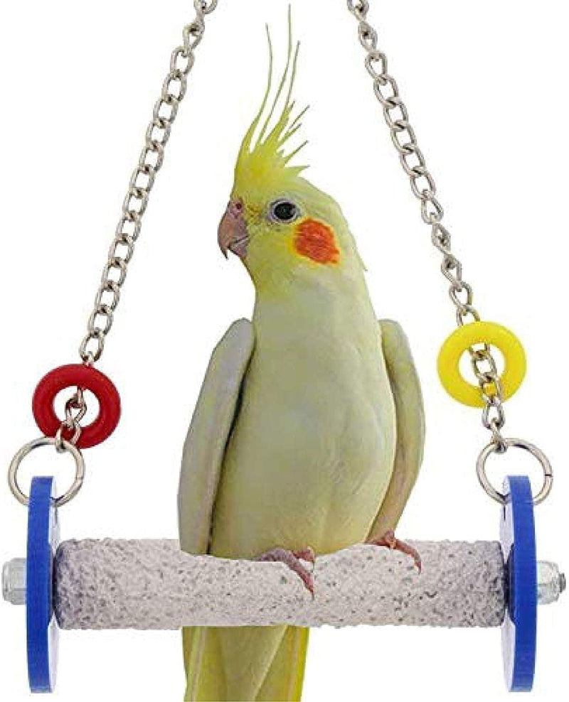 Sweet Feet and Beak Roll Bird Swing - Pumice Perch Bird Toys Trims Nails and Beaks, Safe and Non-Toxic Bird Cage Accessories for Small and Large Birds, Swinging Toys Birds Will Love, Medium 9 Inches Animals & Pet Supplies > Pet Supplies > Bird Supplies > Bird Cages & Stands Sweet Feet and Beak Blue X-Small 