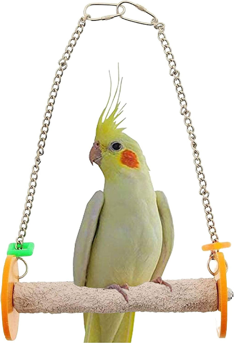 Sweet Feet and Beak Roll Bird Swing - Pumice Perch Bird Toys Trims Nails and Beaks, Safe and Non-Toxic Bird Cage Accessories for Small and Large Birds, Swinging Toys Birds Will Love, Medium 9 Inches Animals & Pet Supplies > Pet Supplies > Bird Supplies > Bird Cages & Stands Sweet Feet and Beak Orange 4.5" Xsmall 