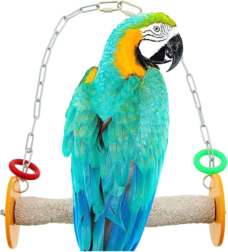 Sweet Feet and Beak Roll Bird Swing - Pumice Perch Bird Toys Trims Nails and Beaks, Safe and Non-Toxic Bird Cage Accessories for Small and Large Birds, Swinging Toys Birds Will Love, Medium 9 Inches Animals & Pet Supplies > Pet Supplies > Bird Supplies > Bird Cages & Stands Sweet Feet and Beak Orange 9" Medium 