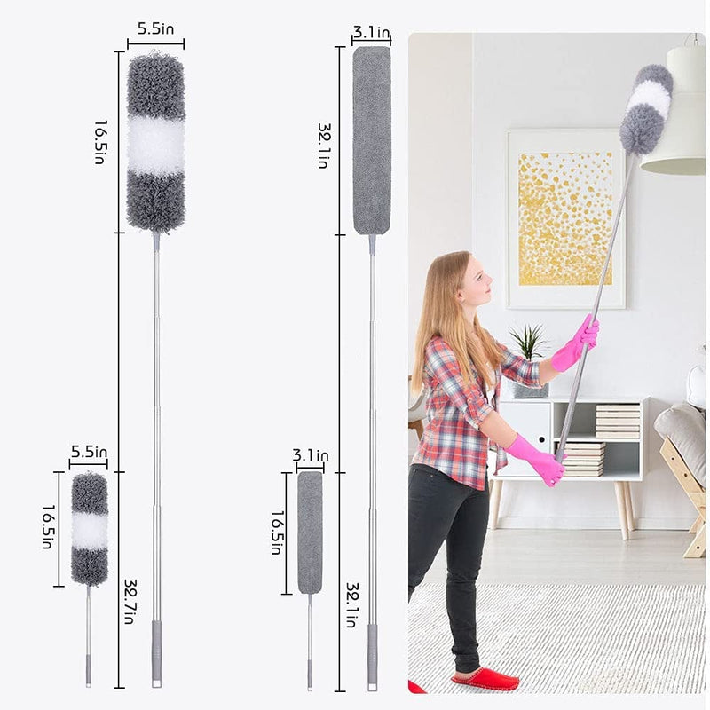 Swetcome Gap Cleaning Brush under Appliance Duster Extendable Flat Retractable and Washable Microfibre Feather Dusters Reusable for Furniture Couch Fridge Washer Window Slot 60Inchgap Duster+1Brush Home & Garden > Household Supplies > Household Cleaning Supplies Swetcome   