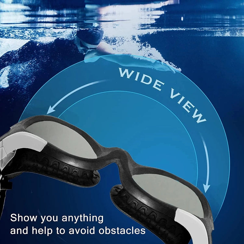Swim Goggles - UV Polarized Swimming Goggles for Men Women Adults, Wide View and Adjustable, Anti-Fog and No Leaking Sporting Goods > Outdoor Recreation > Boating & Water Sports > Swimming > Swim Goggles & Masks CHAESOW   
