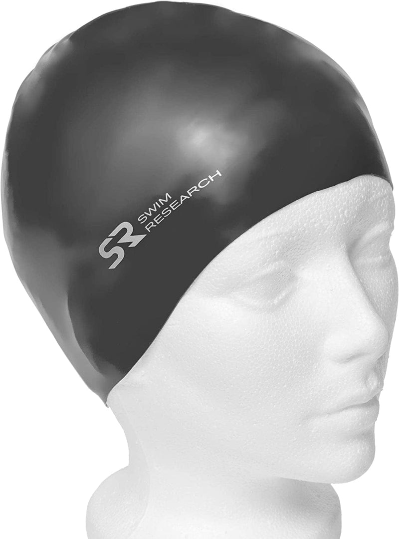 Swim Research Durable Hypoallergenic Silicone Swim Cap - Solid Colors Sporting Goods > Outdoor Recreation > Boating & Water Sports > Swimming > Swim Caps Swim Research Grey-2PK  