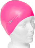 Swim Research Durable Hypoallergenic Silicone Swim Cap - Solid Colors Sporting Goods > Outdoor Recreation > Boating & Water Sports > Swimming > Swim Caps Swim Research Neon Pink-2PK  