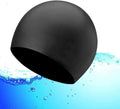 Swimming Cap Waterproof Dry Hair for Kids Men Women of Short Hair Silicone Elastic Solid Swim Cap for Toddlers Youth Adult Non-Toxic Comfortable Breathable Sporting Goods > Outdoor Recreation > Boating & Water Sports > Swimming > Swim Caps JueDi Black  