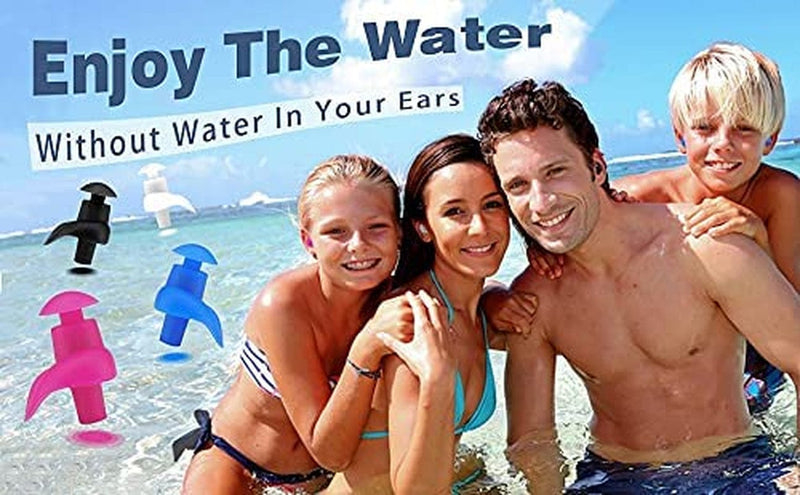 Swimming Ear Plugs, 1 Pairs Waterproof Reusable Silicone Ear Plugs, Showering Bathing Surfing Snorkeling and Other Water Sports,Suitable for Kids and Adult (Clear) Sporting Goods > Outdoor Recreation > Boating & Water Sports > Swimming JMETRIE   