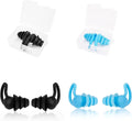 Swimming Ear Plugs,2-Pairs Pack ,Black and White,Waterproof Reusable Silicone Swimming Earplugs for Swimming Showering Bathing Surfing Snorkeling and Other Water Sports Sporting Goods > Outdoor Recreation > Boating & Water Sports > Swimming mengrui Black Blue  