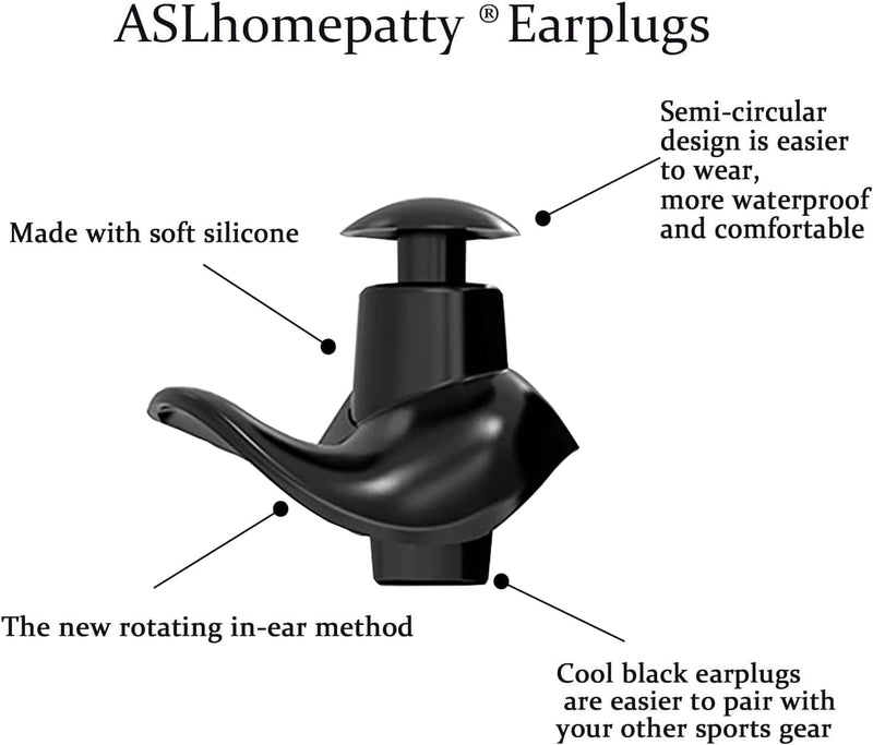 Swimming Ear Plugs, 3 Pairs Swimmers Ear Plugs, Comfortable Waterproof Noise Reduction Ear Plugs for Swimming, Snorkeling, Showering, Bathing, Surfing Sporting Goods > Outdoor Recreation > Boating & Water Sports > Swimming ASLhomepatty   