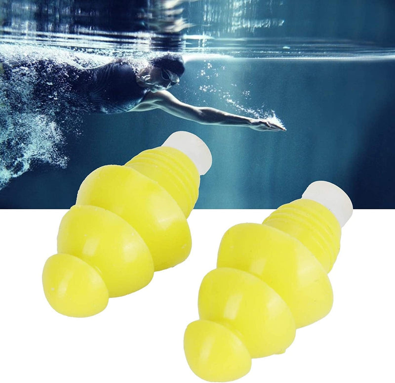 Swimming Earplug, Ear Plugs for Swimming Noise Cancelling Earplugs Reusable Silicone Earplugs for Swimming Showering, Sleeping(Yellow+Pp Box) Sporting Goods > Outdoor Recreation > Boating & Water Sports > Swimming SONK   
