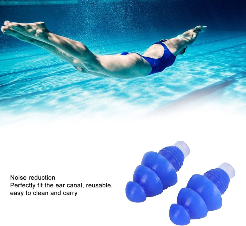 Swimming Earplug, Noise Cancelling Earplugs for Swimming for Sleeping for Showering(Blue+Pp Box) Sporting Goods > Outdoor Recreation > Boating & Water Sports > Swimming xianshi   