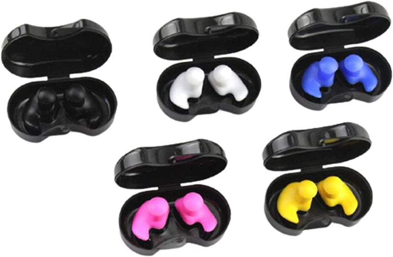 Swimming Earplugs, 5-Pairs Pack Waterproof Reusable Silicone Swimming Ear Plugs for Swimming Showering Bathing Surfing Snorkeling and Other Water Sports,Suitable for Kids and Adults Sporting Goods > Outdoor Recreation > Boating & Water Sports > Swimming Dr.Sugarm   