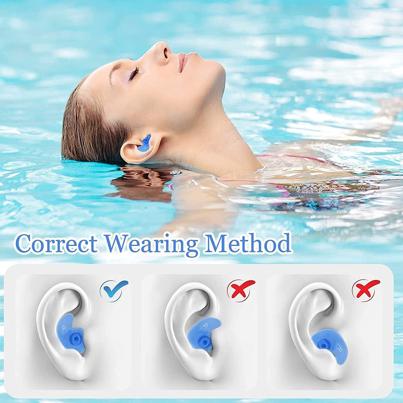 Swimming Earplugs in a Box Waterproof Swimming Training Products Waterproof Silicone Ear Plugs for Swimming Snorkeling Showering Surfing and Bathing (Bule) Sporting Goods > Outdoor Recreation > Boating & Water Sports > Swimming UITILIY   