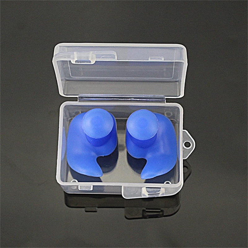 Swimming Earplugs in a Box Waterproof Swimming Training Products Waterproof Silicone Ear Plugs for Swimming Snorkeling Showering Surfing and Bathing (Bule) Sporting Goods > Outdoor Recreation > Boating & Water Sports > Swimming UITILIY   