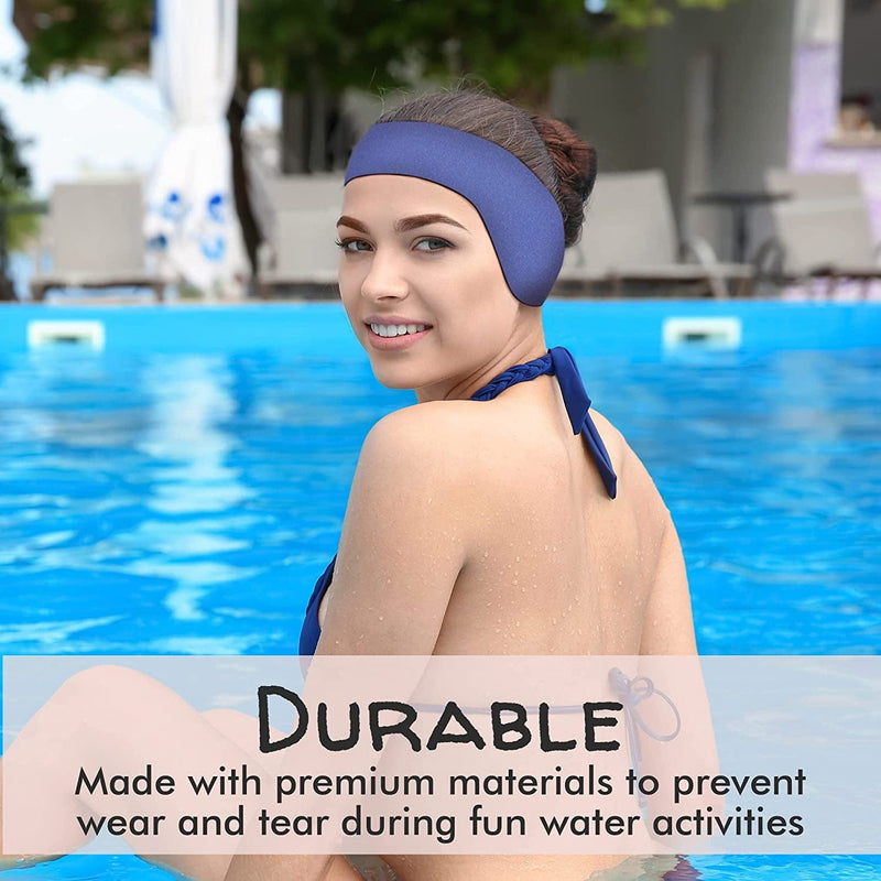 Swimming Headband with Earplugs for Adults by Will & Fox | Helps Prevent Swimmers Ear | Non-Slip Grip | Adjustable Ear Band | Fits Kids 10+ to Adults Sporting Goods > Outdoor Recreation > Boating & Water Sports > Swimming Will & Fox ~Australia   