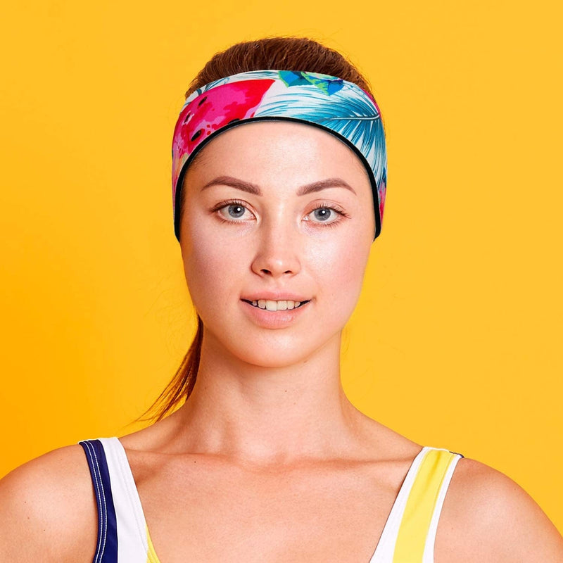 Swimming Headband with Earplugs for Adults by Will & Fox | Helps Prevent Swimmers Ear | Non-Slip Grip | Adjustable Ear Band | Fits Kids 10+ to Adults Sporting Goods > Outdoor Recreation > Boating & Water Sports > Swimming Will & Fox ~Australia WATERMELON  