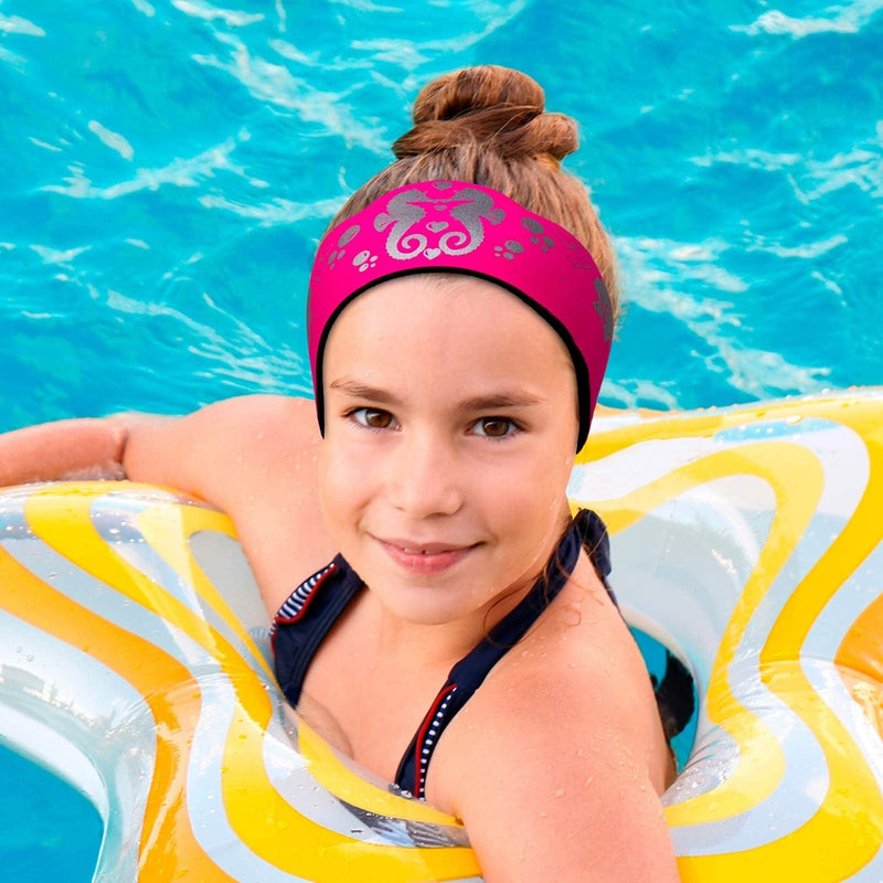 Swimming Headband with Earplugs for Kids, Babies & Toddlers | Helps Prevent Swimmers Ear | Non-Slip Grip | Adjustable Ear Band | Fits Kids 3 Months to 10 Years Sporting Goods > Outdoor Recreation > Boating & Water Sports > Swimming Will & Fox Seahorse Pink 3-18 months  
