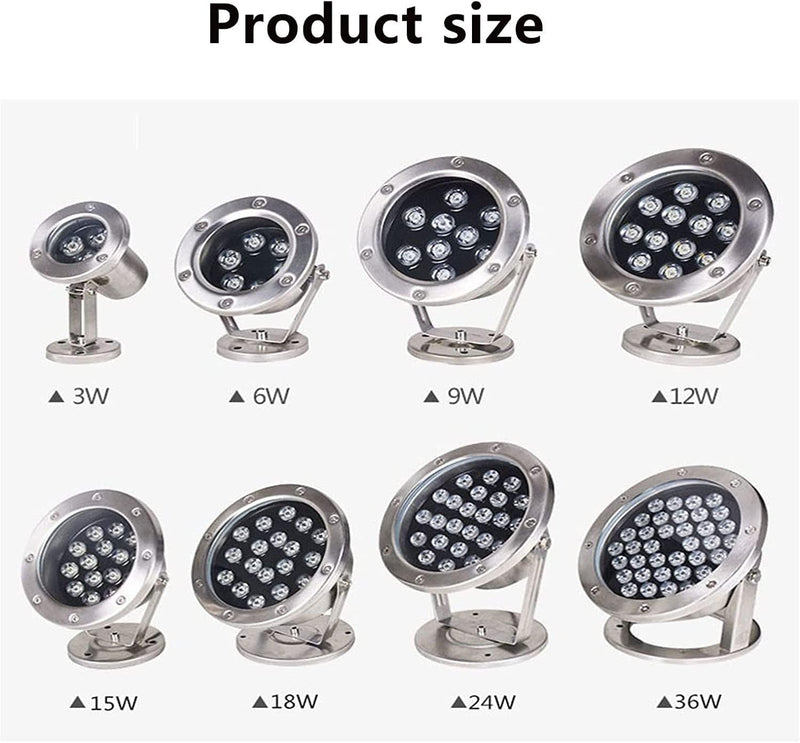 SYFXZZDS Waterproof Pond Light 304 Stainless Steel Swimming Pool Light Underwater Light Pool Spotlight, for Aquarium Fish Tank (Color : White, Size : 3W) Home & Garden > Pool & Spa > Pool & Spa Accessories SYFXZZDS   