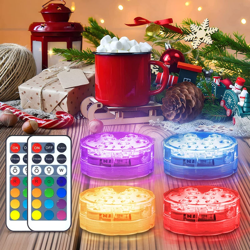 Sylawnlife 6-Pack LED Christmas Lights, Battery Operated Christmas Lights, 13 Color-Changing Jackolantern Lights with Remote LED Tea Lights Candles for Halloween Lantern Decorations Home & Garden > Pool & Spa > Pool & Spa Accessories Sylawnlife 4  