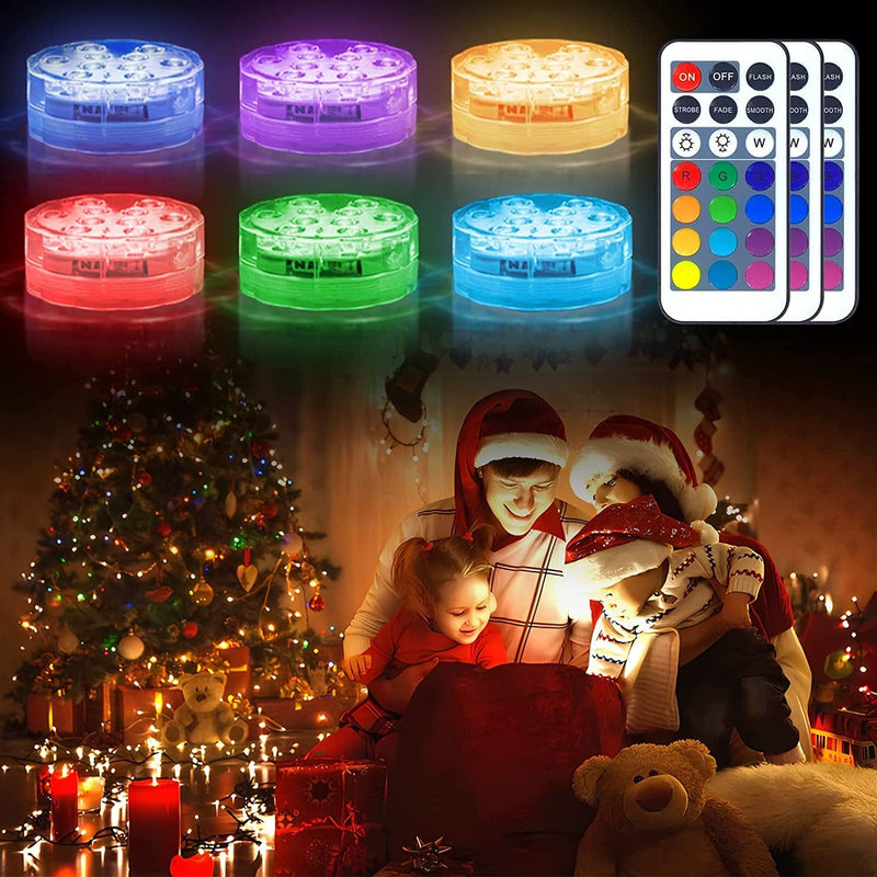 Sylawnlife 6-Pack LED Christmas Lights, Battery Operated Christmas Lights, 13 Color-Changing Jackolantern Lights with Remote LED Tea Lights Candles for Halloween Lantern Decorations Home & Garden > Pool & Spa > Pool & Spa Accessories Sylawnlife 6  