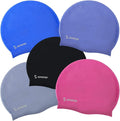 Synergy Silicone Swim Caps 3-Pack Sporting Goods > Outdoor Recreation > Boating & Water Sports > Swimming > Swim Caps Synergy Black-Blue-Silver SL 3-Pack  