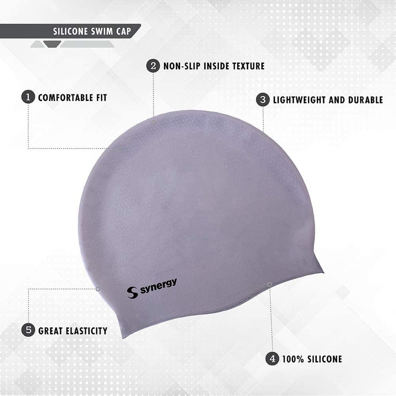 Synergy Silicone Swim Caps 3-Pack Sporting Goods > Outdoor Recreation > Boating & Water Sports > Swimming > Swim Caps Synergy   