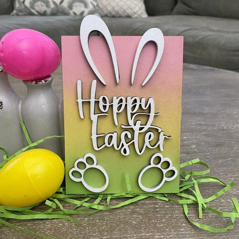 Synpinya Easter Tiered Tray Decorations Farmhouse Easter Bunny Decor for Home Office Kitchen Shelf Table Sign for Easter Party Home & Garden > Decor > Seasonal & Holiday Decorations Synpinya   