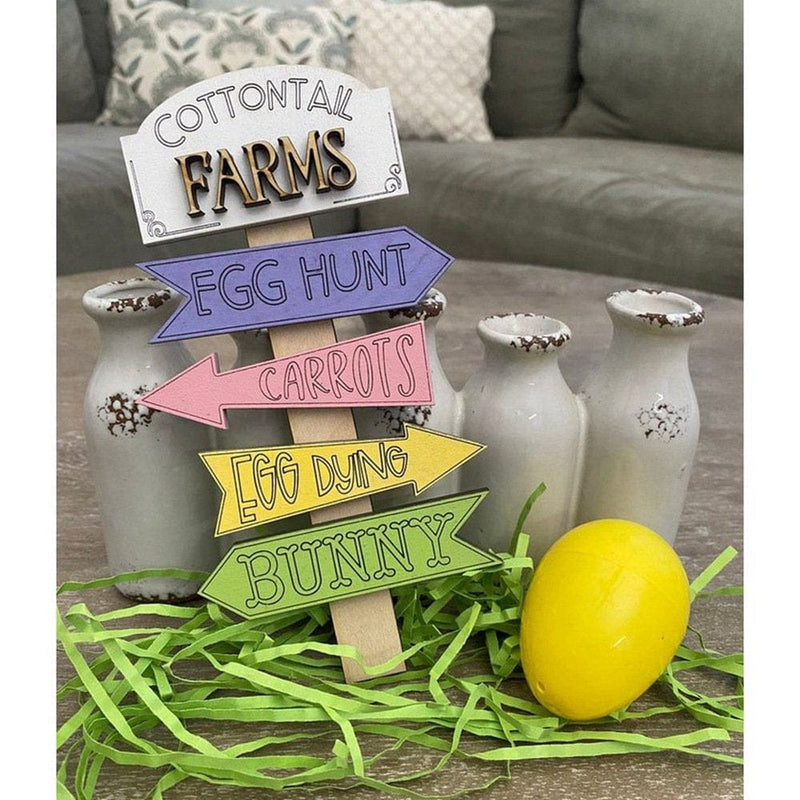 Synpinya Easter Tiered Tray Decorations Farmhouse Easter Bunny Decor for Home Office Kitchen Shelf Table Sign for Easter Party