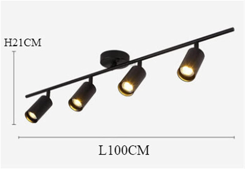 TAANI Ceiling Lamp， Ceiling LED 3 Spotlight Living Room Track Light Moving Head Light Bedside Bedroom Wall Light (Color : A)
