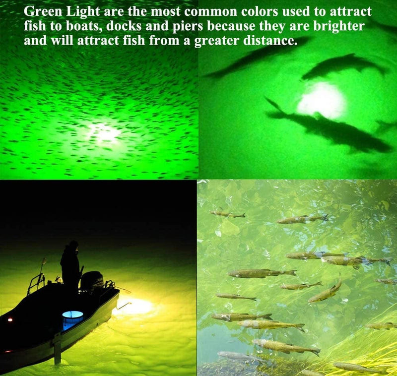 Taysing LED Submersible Fishing Light Underwater Night Fishing Finder Crappie Squid Light Lure Bait Boat Shad Shrimp Drop Water Ice Fishing Bait 12V IP68 Home & Garden > Pool & Spa > Pool & Spa Accessories Taysing   