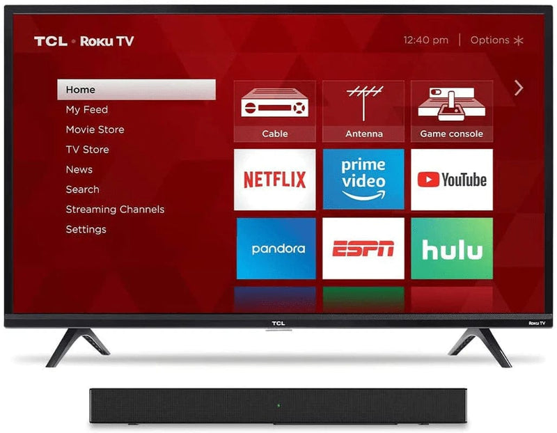 TCL 32-inch 1080p Roku Smart LED TV - 32S327, 2019 Model Electronics > Video > Televisions TCL TV with Alto 3 Sound Bar 43-Inch 