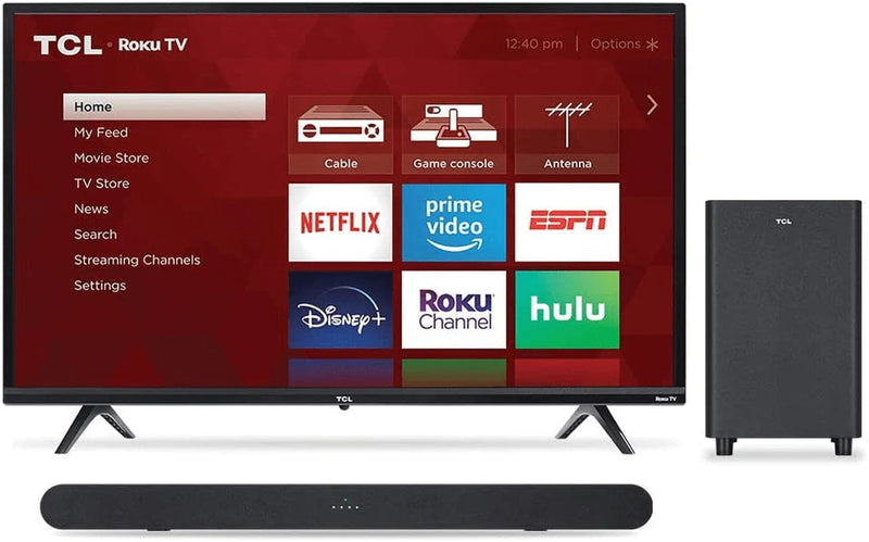 TCL 32-inch 1080p Roku Smart LED TV - 32S327, 2019 Model Electronics > Video > Televisions TCL TV with Alto 6+ Sound Bar 32-Inch 