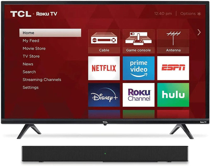 TCL 32-inch 1080p Roku Smart LED TV - 32S327, 2019 Model Electronics > Video > Televisions TCL TV with Alto 3 Sound Bar 32-Inch 