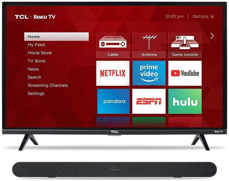 TCL 32-inch 1080p Roku Smart LED TV - 32S327, 2019 Model Electronics > Video > Televisions TCL TV w/ 6 Sound Bar 32-Inch 1080p 