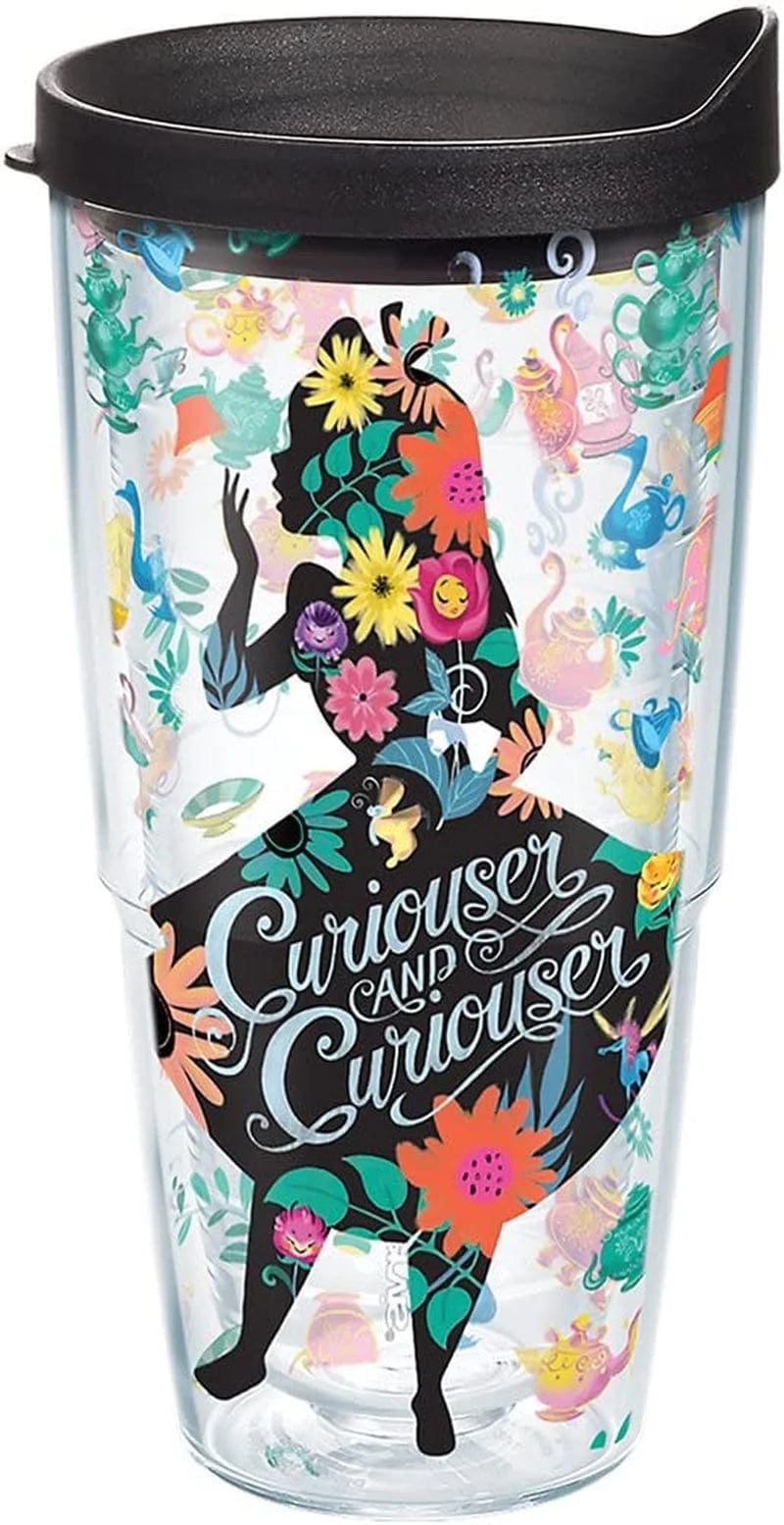 Tervis Disney - Alice in Wonderland - Curiouser Made in USA Double Walled Insulated Tumbler Cup Keeps Drinks Cold & Hot, 16Oz Mug, Classic Home & Garden > Kitchen & Dining > Tableware > Drinkware Tervis 24oz  