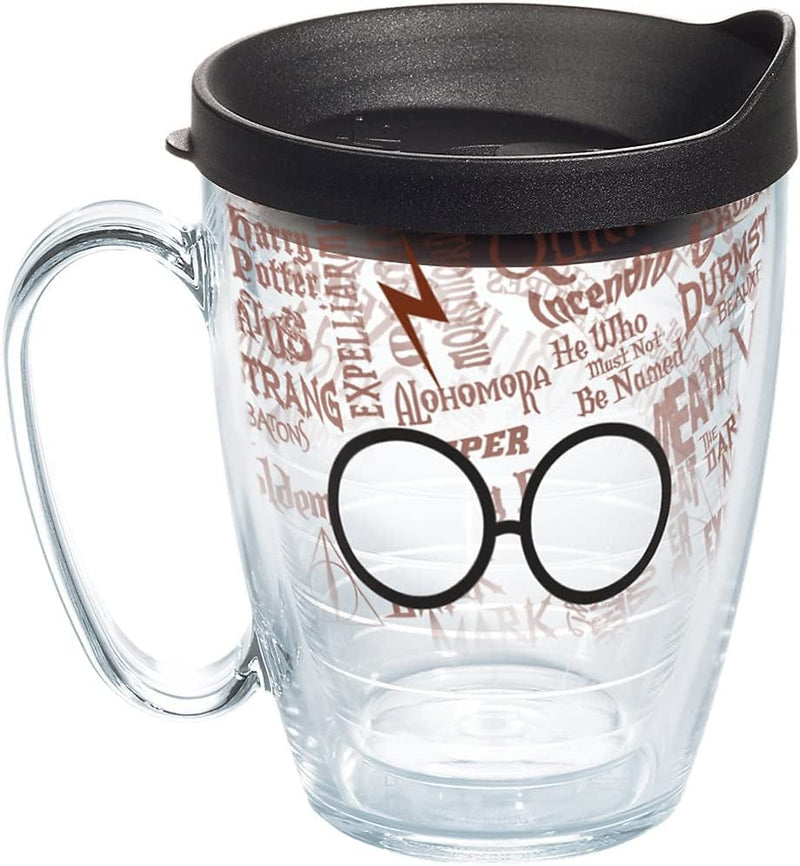 Tervis Made in USA Double Walled Harry Potter - Glasses and Scar Insulated Tumbler Cup Keeps Drinks Cold & Hot, 16Oz Mug, Classic
