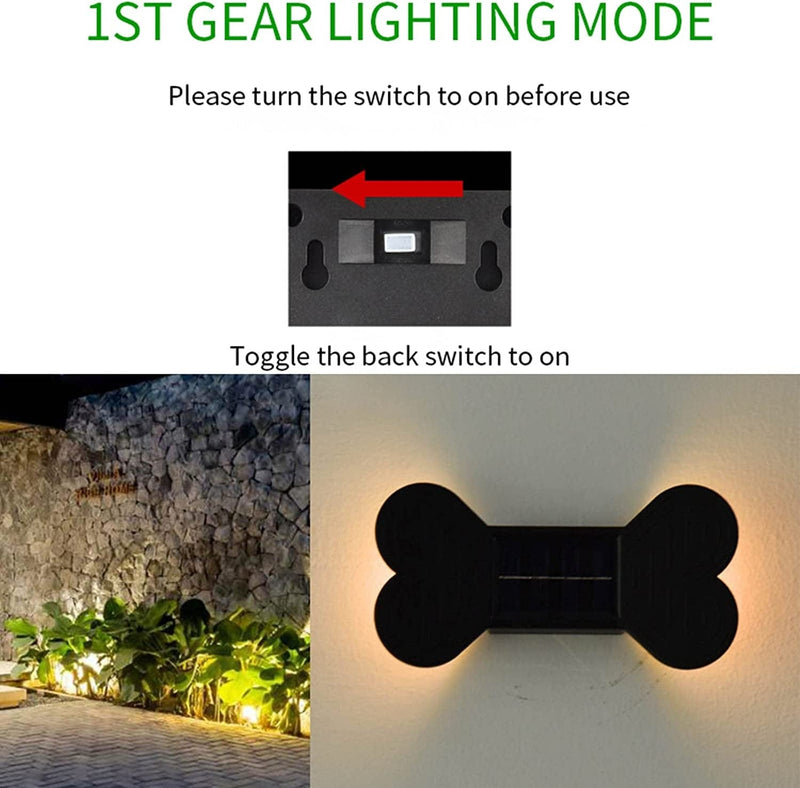 Tgoon Solar Wall Light, 2 Sets Waterproof Solar Wall Lamp ABS 8H Charging Time with Screw for Outdoor Home & Garden > Lighting > Lamps Tgoon   
