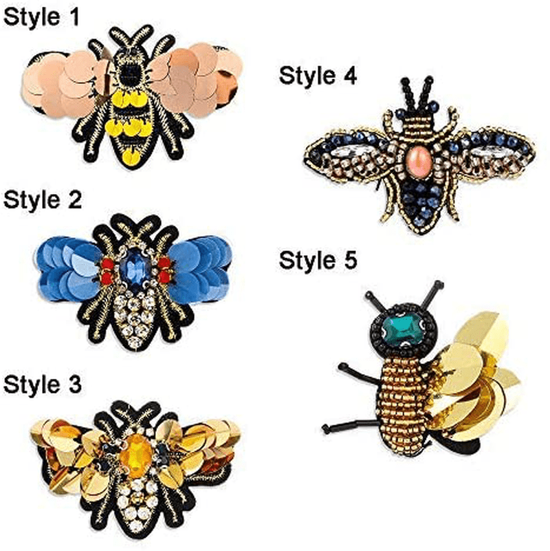 thansky 10PCS Bees Rhinestone Beaded Patches ,Handmade Clothes Embroidery Crystal Applique Sew on Patch Apparel Sewing & Fabric (Mix(10pc)) Arts & Entertainment > Hobbies & Creative Arts > Arts & Crafts > Crafting Patterns & Molds > Sewing Patterns Genenic   
