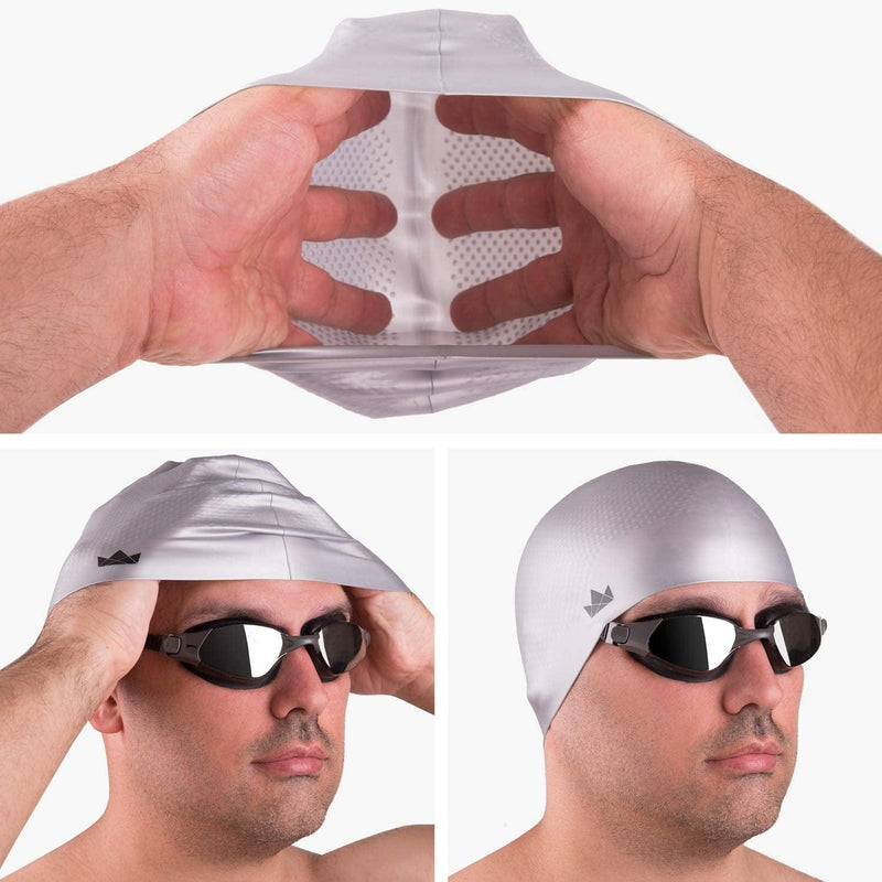 The Friendly Swede Silicone Swim Cap for Men, Swim Cap Kids or Women with Short to Medium Hair (2 Pack) Sporting Goods > Outdoor Recreation > Boating & Water Sports > Swimming > Swim Caps The Friendly Swede   
