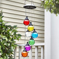 The Lakeside Collection Hanging Globe Solar Lights - Outdoor Patio, Porch Pendant Lamp - Multicolored