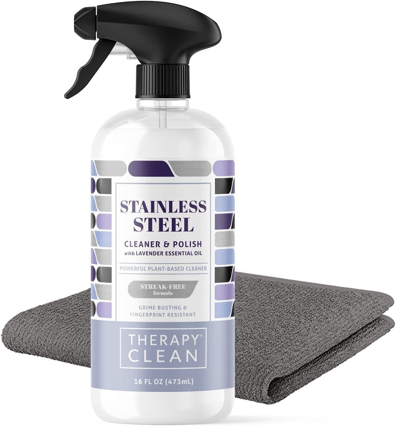 Therapy Stainless Steel Cleaner Kit - Plant-Based, Solvent-Free, Natural Essential Oils - Removes Fingerprints, Water Marks, Residue and Grease from Appliances (Single) Home & Garden > Household Supplies > Household Cleaning Supplies Therapy 1 Pack  