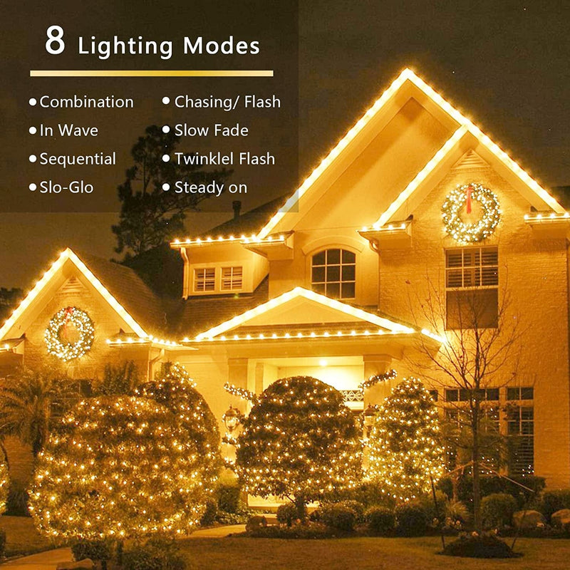 TIANG Solar String Lights, 2 Pack X 200LED 72Ft Total 400LED 8 Modes Warm White Solar String Outdoor Lights, Waterproof Solar Ball Fairy Lights for Garden, Patio, Wedding, Xmas Tree, Outdoor Decor Home & Garden > Lighting > Light Ropes & Strings TIANG   
