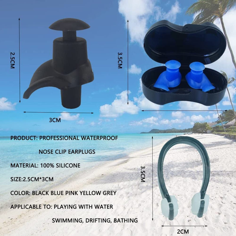 Tifum Ear Plugs for Swimming, 6 Pairs Reusable Silicone Ear Plugs Swimming Adult, Earplugs for Swimming Showering Bathing Surfing Snorkeling Suitable for Men Women Sporting Goods > Outdoor Recreation > Boating & Water Sports > Swimming Tifum   