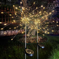 Tiokmc Solar Firework Light, 120 LED Warm Light Outdoor Solar Garden Fireworks Lamp for Walkway Pathway Backyard Christmas Parties Decoration (White) (2 Pieces) Home & Garden > Lighting > Lamps TiokMc Warm White  