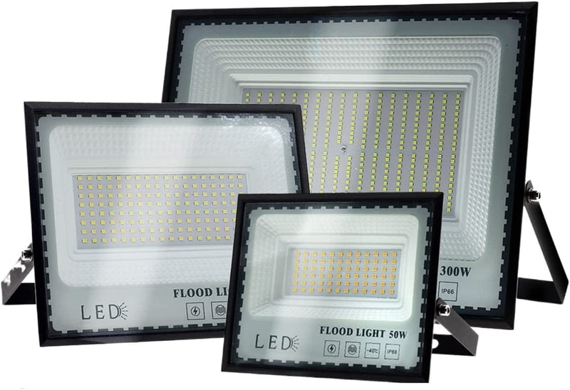 TOCOCO LED Floodlight 220V 50W 100W 200W 300W High Brightness Waterproof Flood Light for Garden Square Wall Street Outdoor Lighting (Color : White Light, Size : 300W) Home & Garden > Lighting > Flood & Spot Lights TOCOCO   